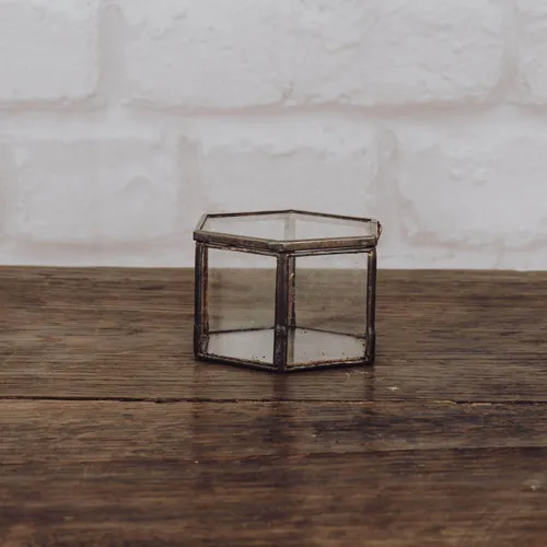 Boîte Lison hexagonale cuivré