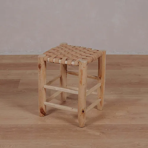 Tabouret Tanger - cuir
