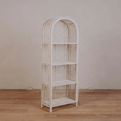 Etagère en osier blanc