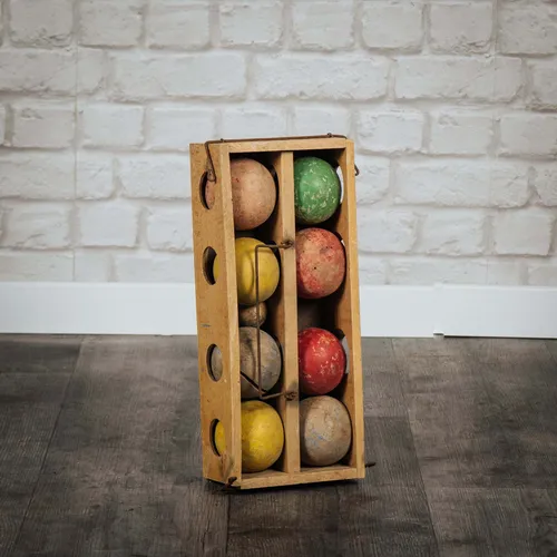 Jeu de pétanque en bois