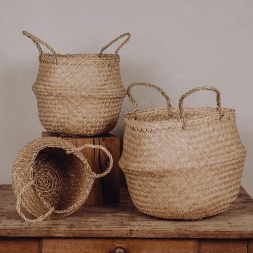 Panier tressé boule
