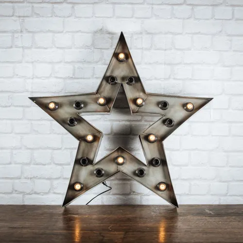 Etoile lumineuse en métal