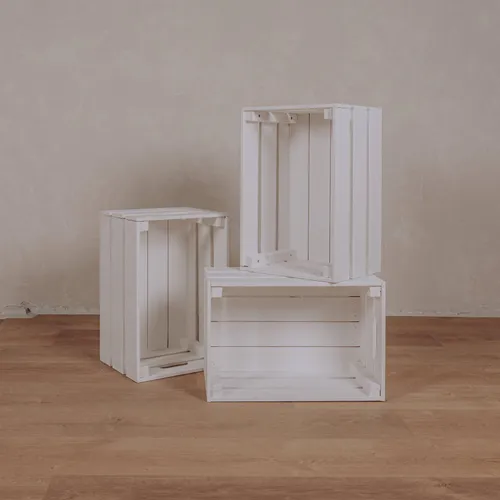 Caisse en bois blanc