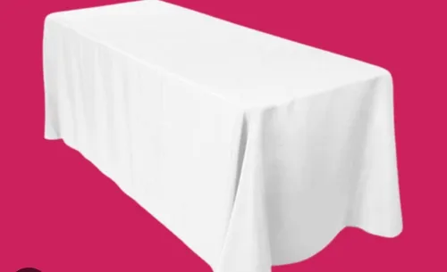 white 8FT tablecloth