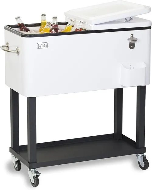 rolling cart on wheels cooler