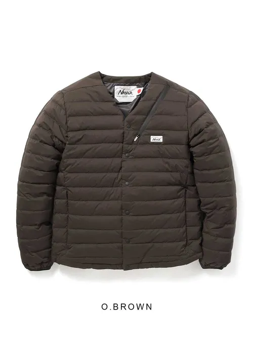 ダウンカーディガン(BROWN)