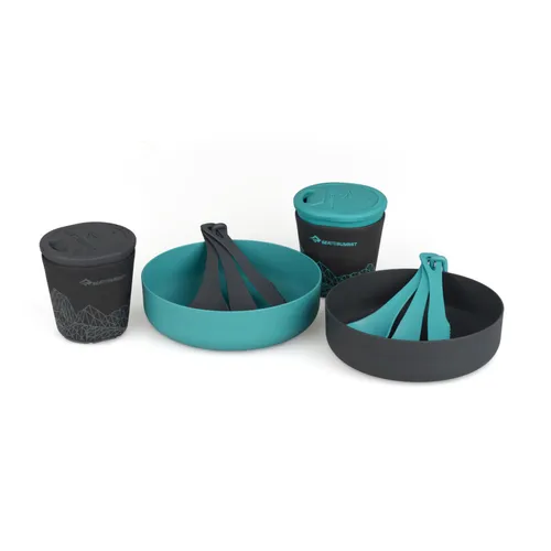 2-Person Dinnerware Set - 2 Bowls, 2 Insulated Mugs, 2 Utensil Sets - The Delta Light Kit by Sea to Summit