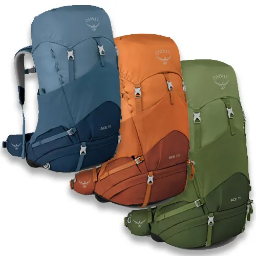 Osprey Ace (5-14 Y/O) Kids' Backpacks in (38L, 50L, & 75L)