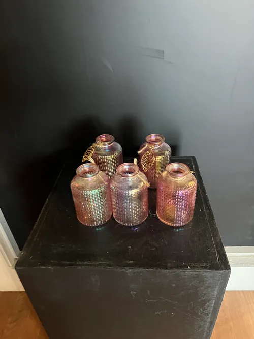 Bud Vase Pink set 5