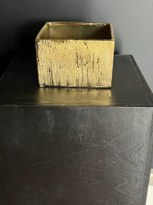 Ceramic Vase -Gold 4in x5in