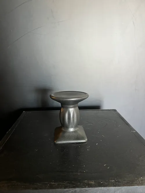 4in Black Square bottom Candle Holder