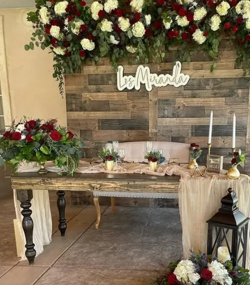Farm Table- Bride and Groom