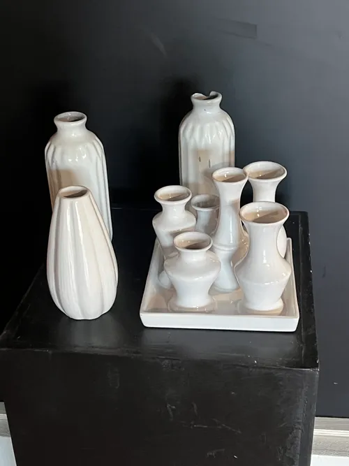 Bud Vase White set 3