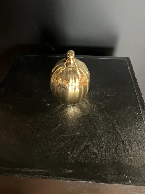 Gold pumpkin accent