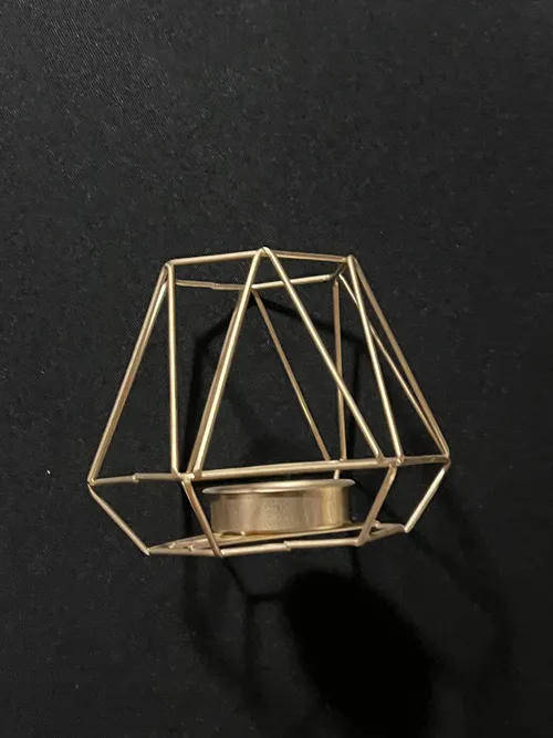 3.5in Gold wire Hex Votive