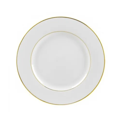 Salad Plate- White w gold rim