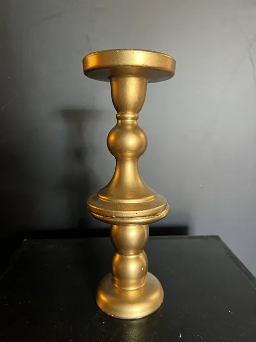 9in Gold Candle Holder