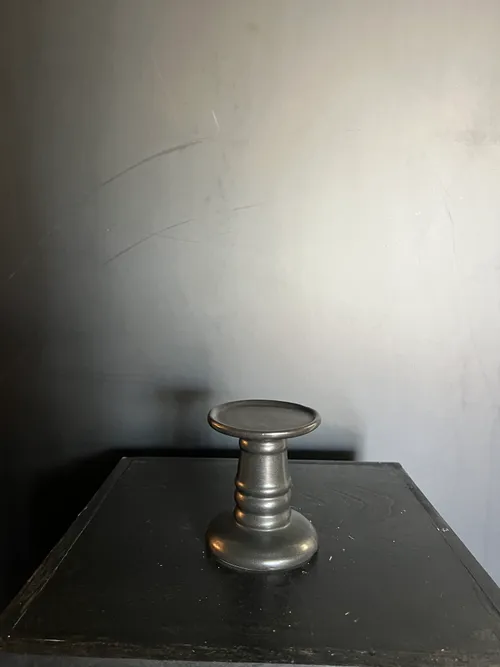 4in Round Black top & bottom Candle Holder