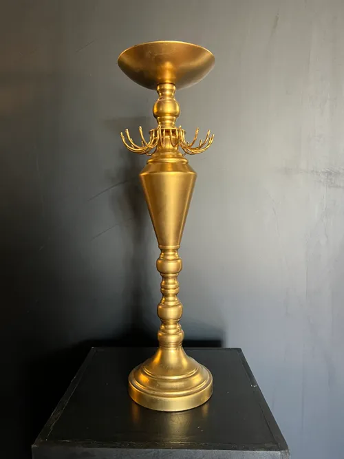21in Gold Trumpet Hanger Neck Vase 