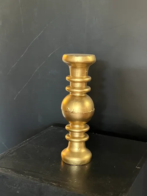 9in Gold Orb Vase