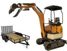 Trailer 12x6 - 1.8T. Diesel Excavator Combo
