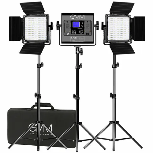 3x Panel Led GVM 800D RGB