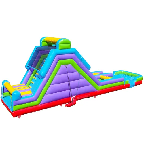 17 ft Party Water Slide w/ Inflatable and Detachable Splash Pool