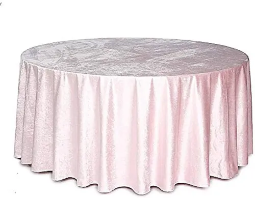 Lux Pink Full Length Round Tablecloth (120