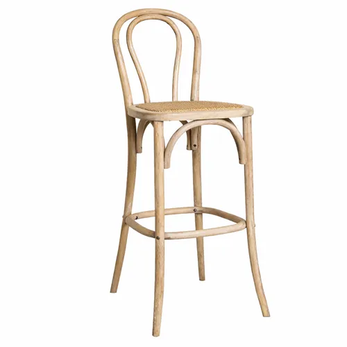 Portofino Natural Whitewash Wood Bar Stool