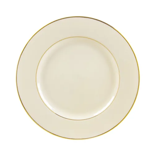 Gold Rim Ivory Salad Plate