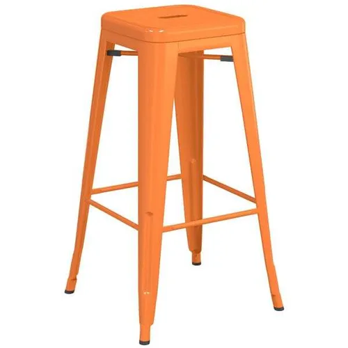 Backless Bar Stool Orange