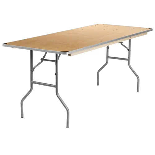 Banquet Wood Rectangular 6' Table 