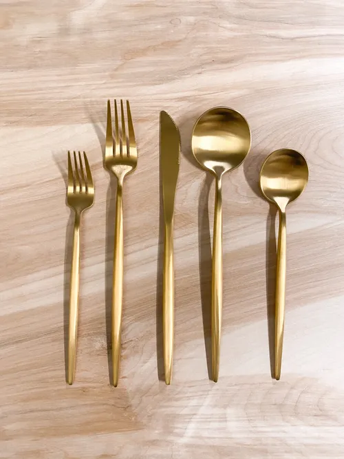 Matte Gold Flatware