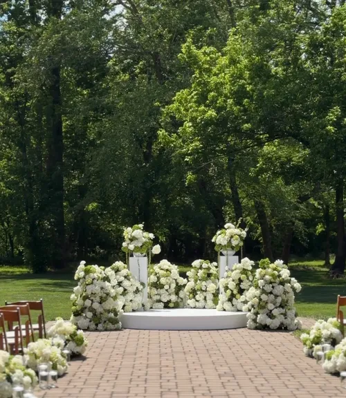 White Round Stage (Delivery Only)