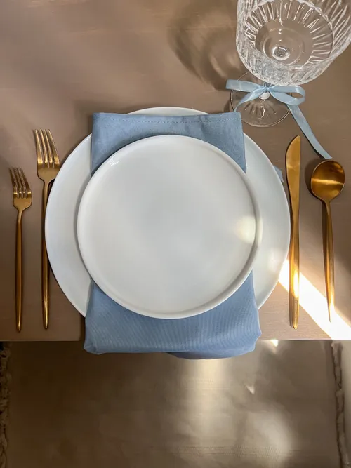 Dusty Blue Polyester Napkin