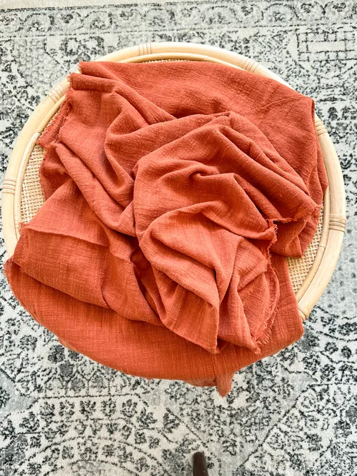 Terracotta Muslin Runner