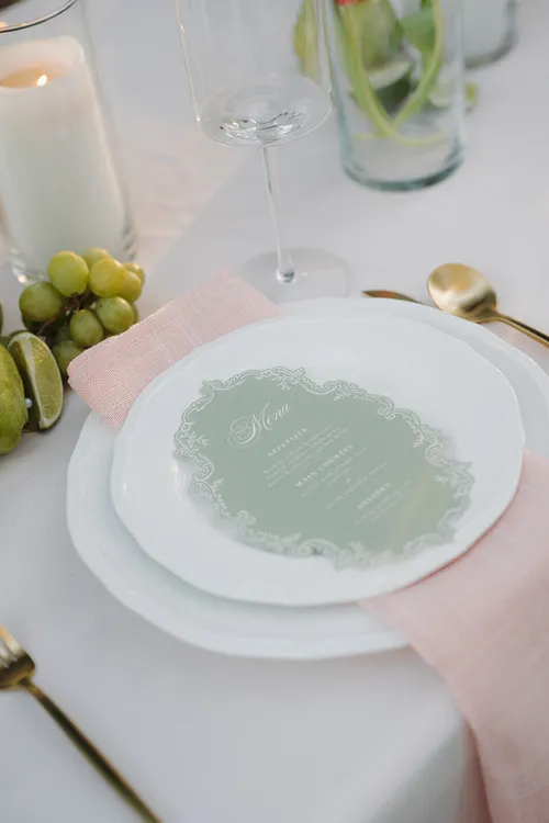 Custom Shape Thank You/Menu Cards