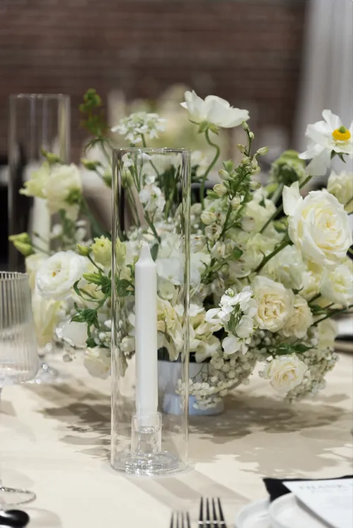 Clear Modern Taper Candle Holder