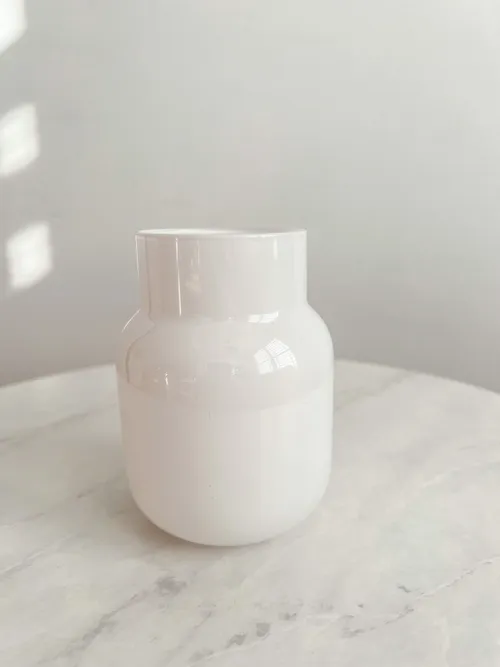 White Glass Vase