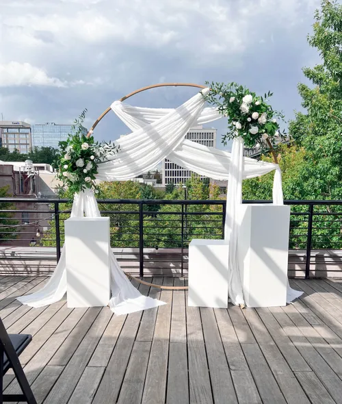 Medium White Pedestal Stand