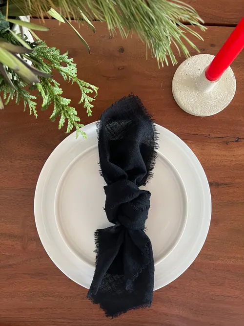 Black Muslin Napkins