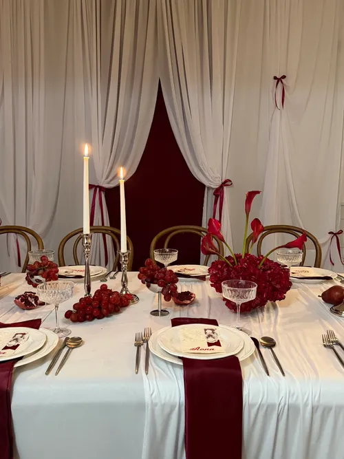 Burgundy Silk Napkins
