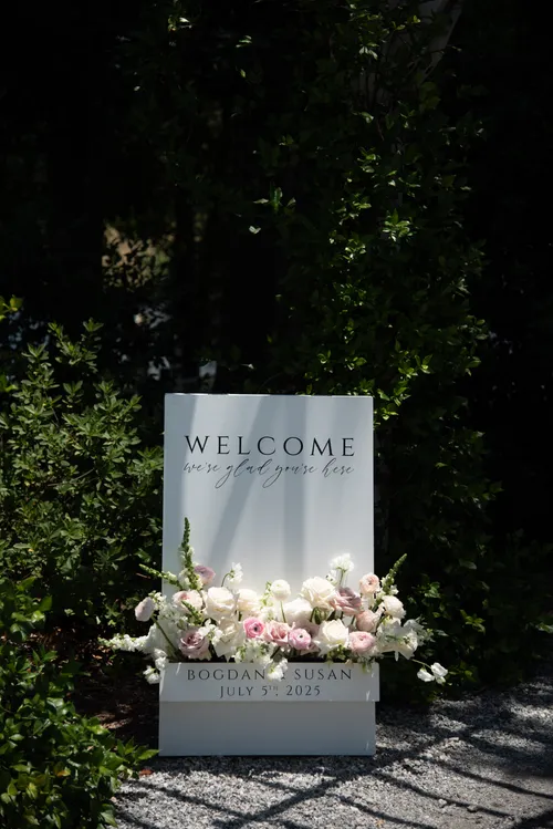 Flower Box Welcome Sign