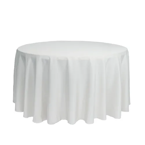 White Round Table Cover