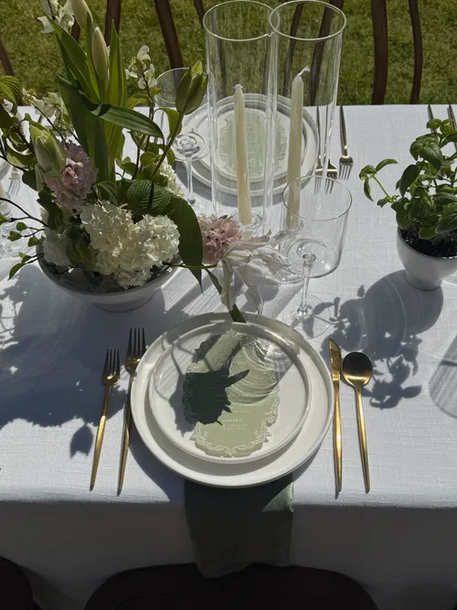 Linen White Table Covers