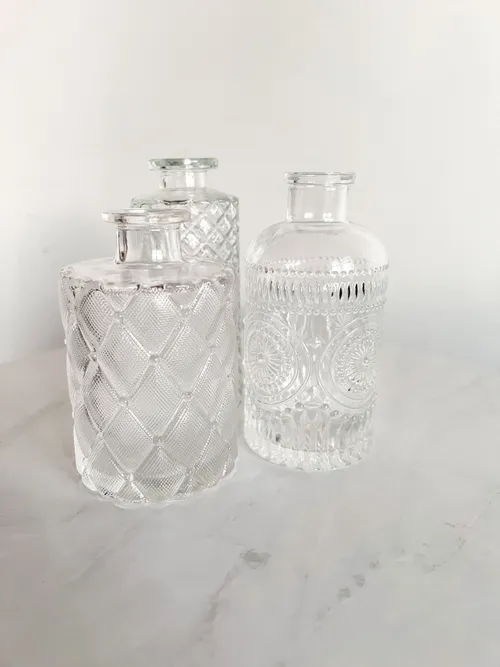 Textured Clear Vases