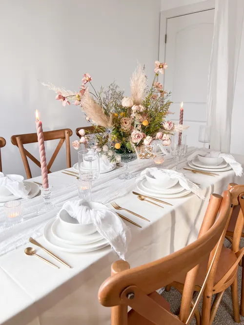 White Rectangular Table Cover