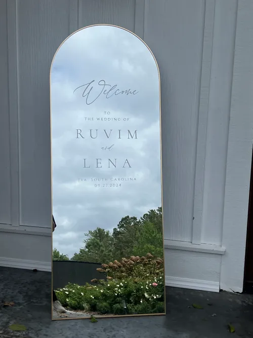 Gold Full Arch Mirror 