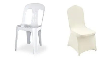 White Chair with White Lycra Chaircover