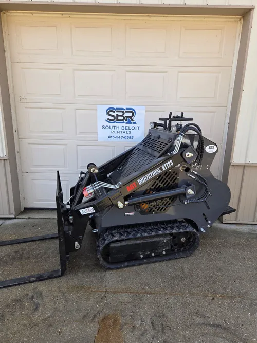 Gasoline Stand On Mini Skid Loader (bucket or pallet forks included)